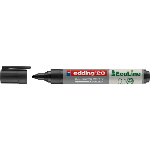 Marcatore per lavagne bianche Edding 28 EcoLine punta tonda - tratto 1,5-3 mm nero - 4-28001